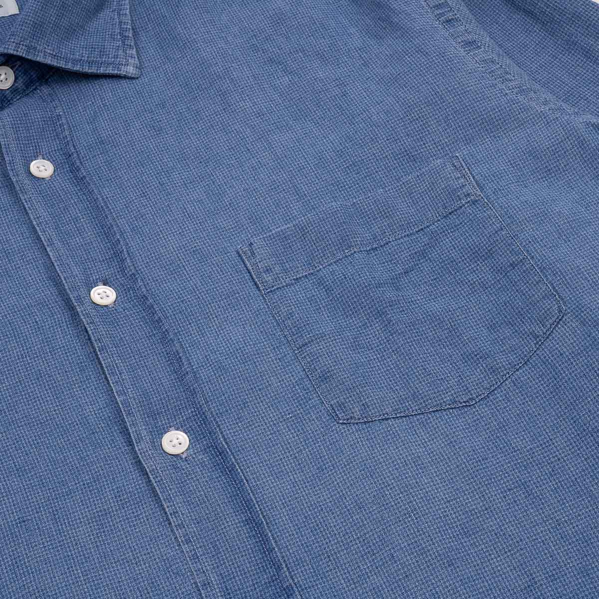 Paul Shirt 1025 - Light Indigo Linen (04)