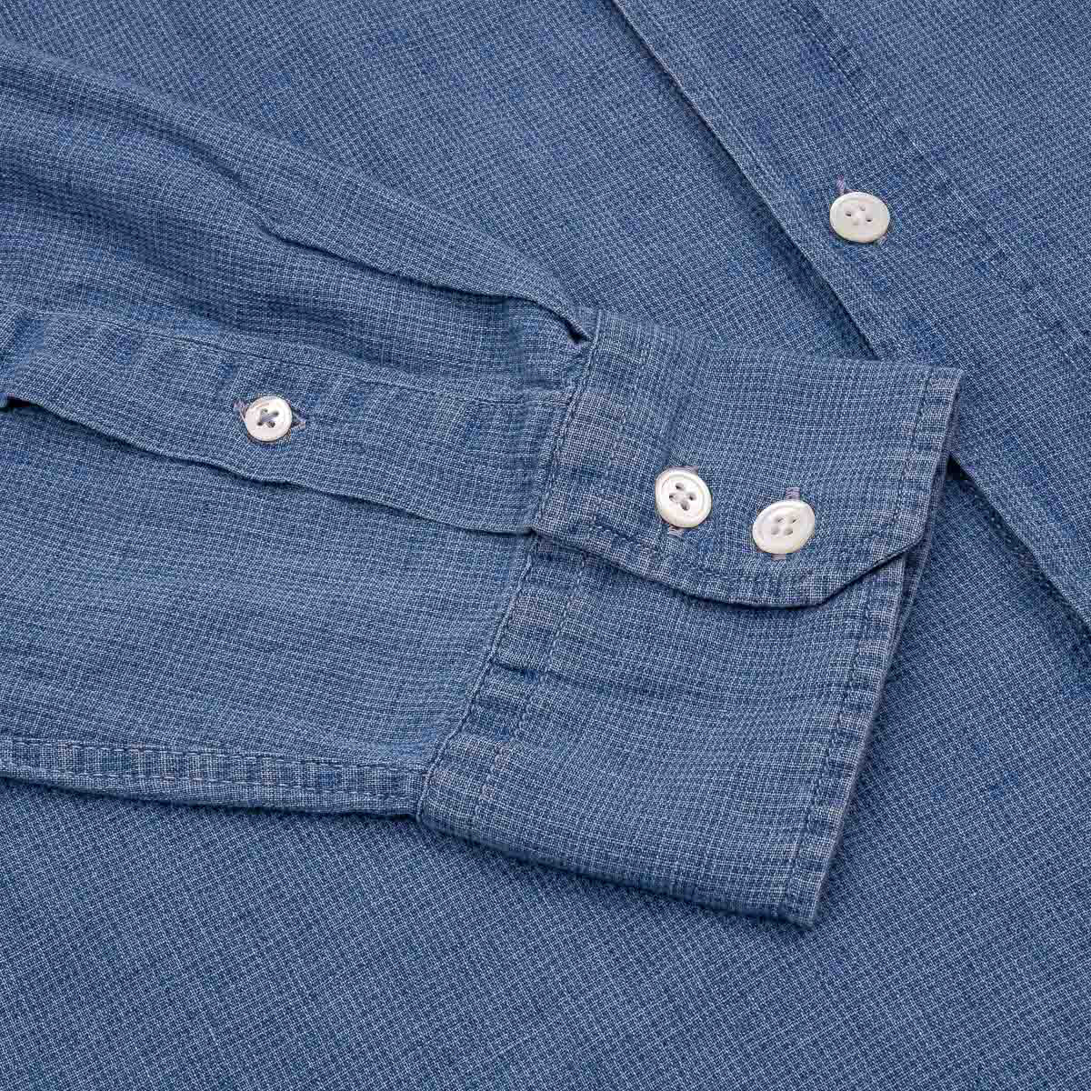 Paul Shirt 1025 - Light Indigo Linen (04)