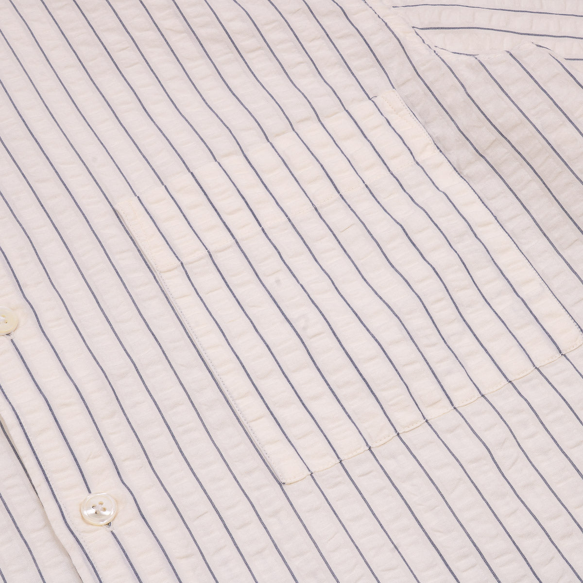 Pedro MC Shirt 6009 - Off White & Navy Seersucker (02)
