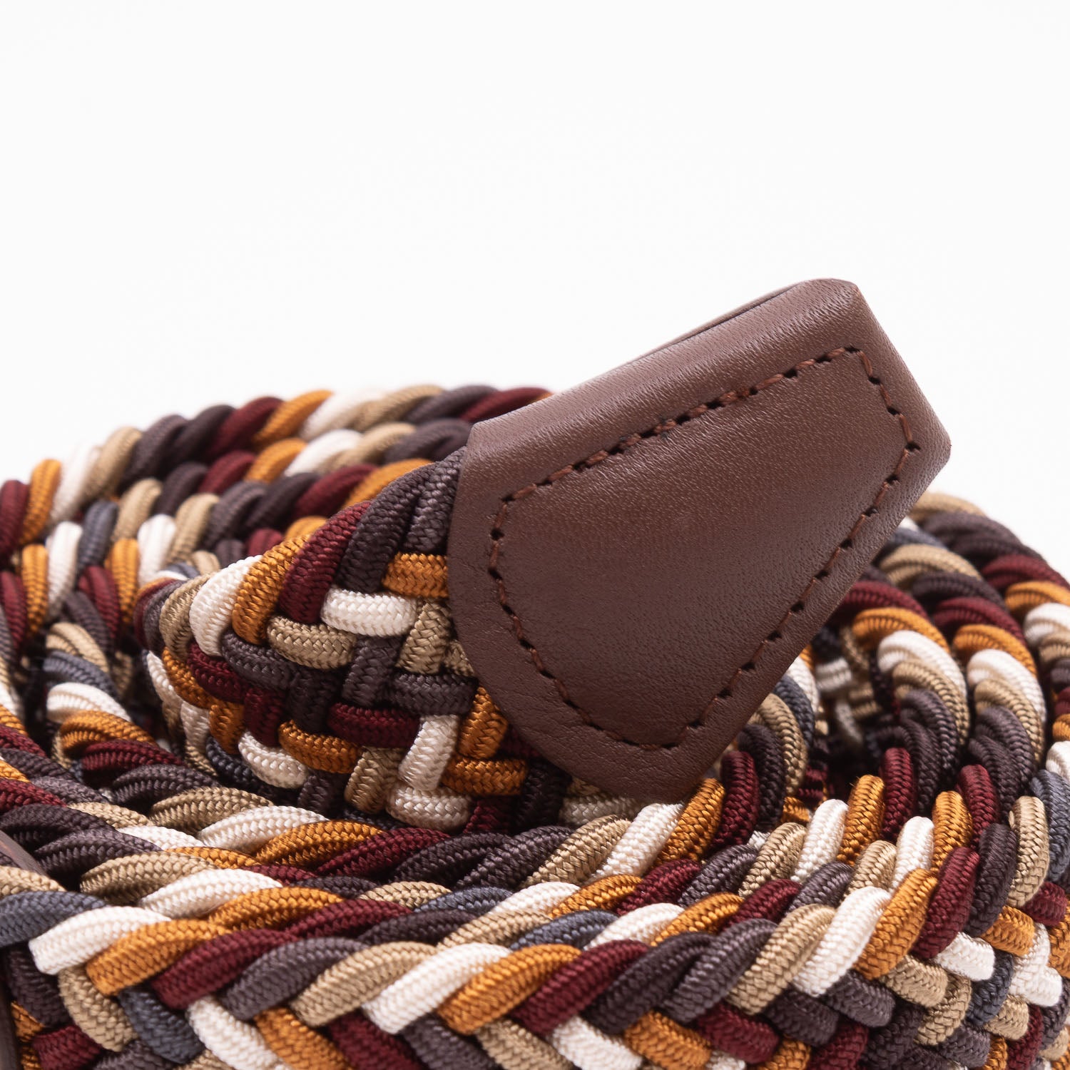 Belt - Gold/Maroon/Multi Woven Elasticated