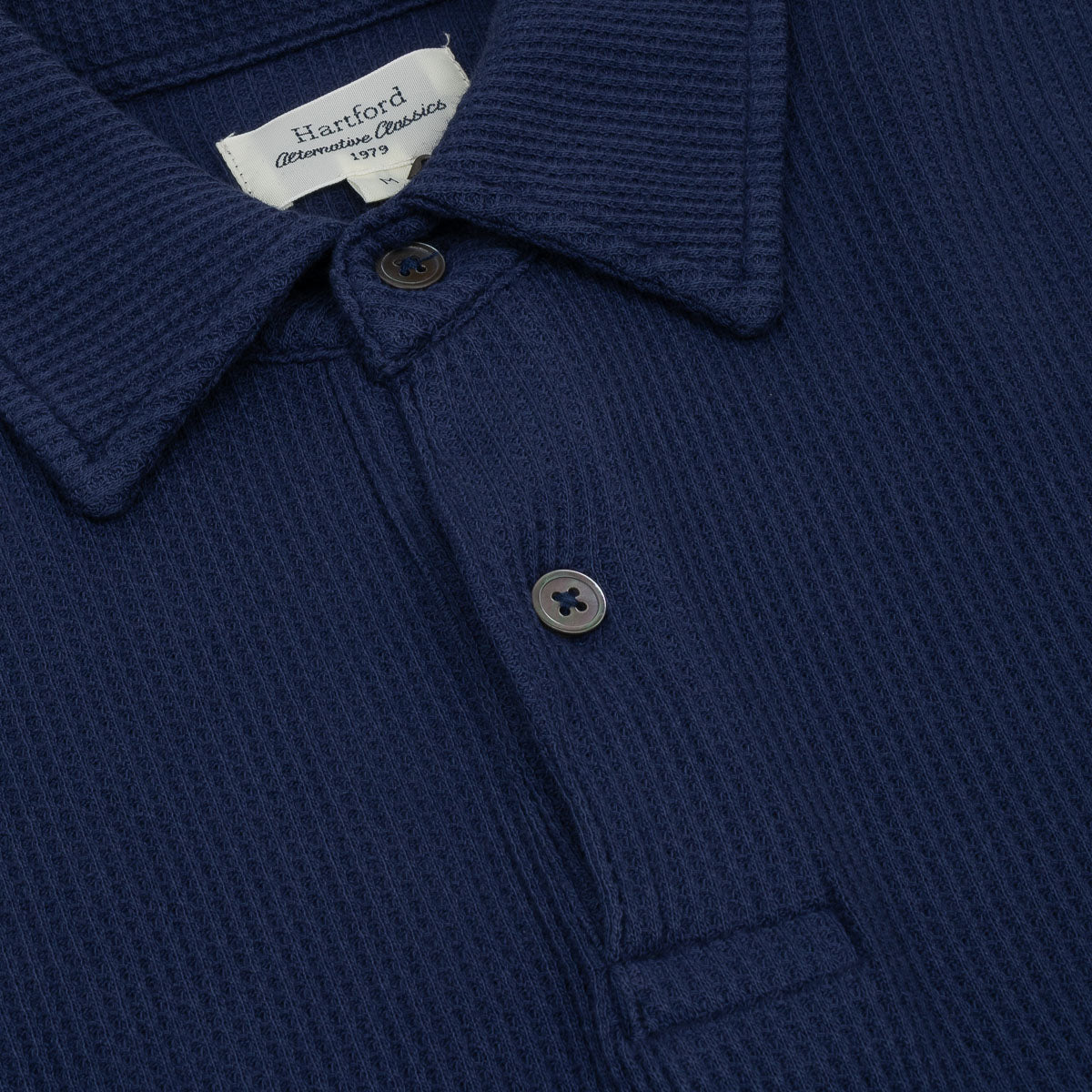Waffle Polo - Indigo
