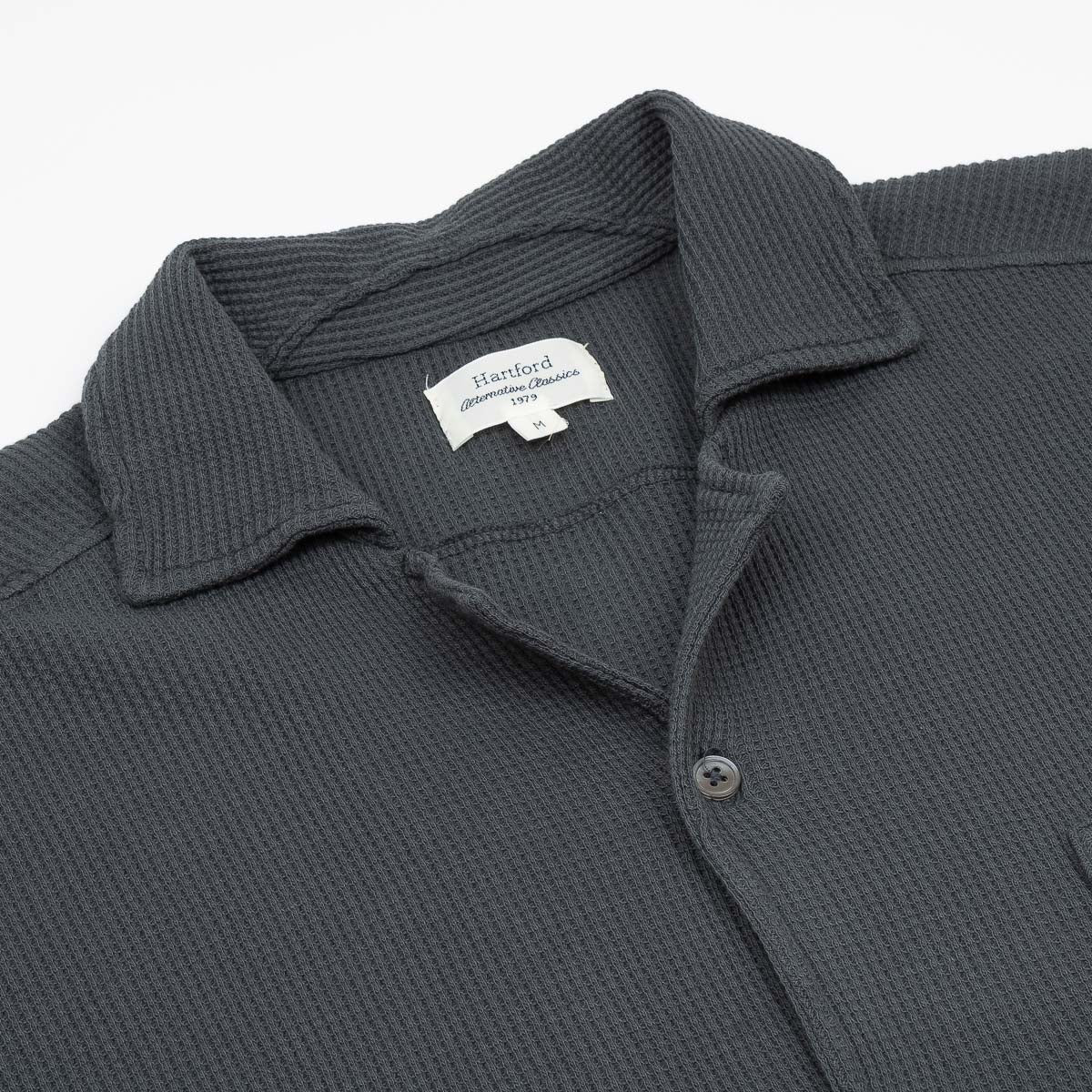 Waffle Polo Shirt - Thunder