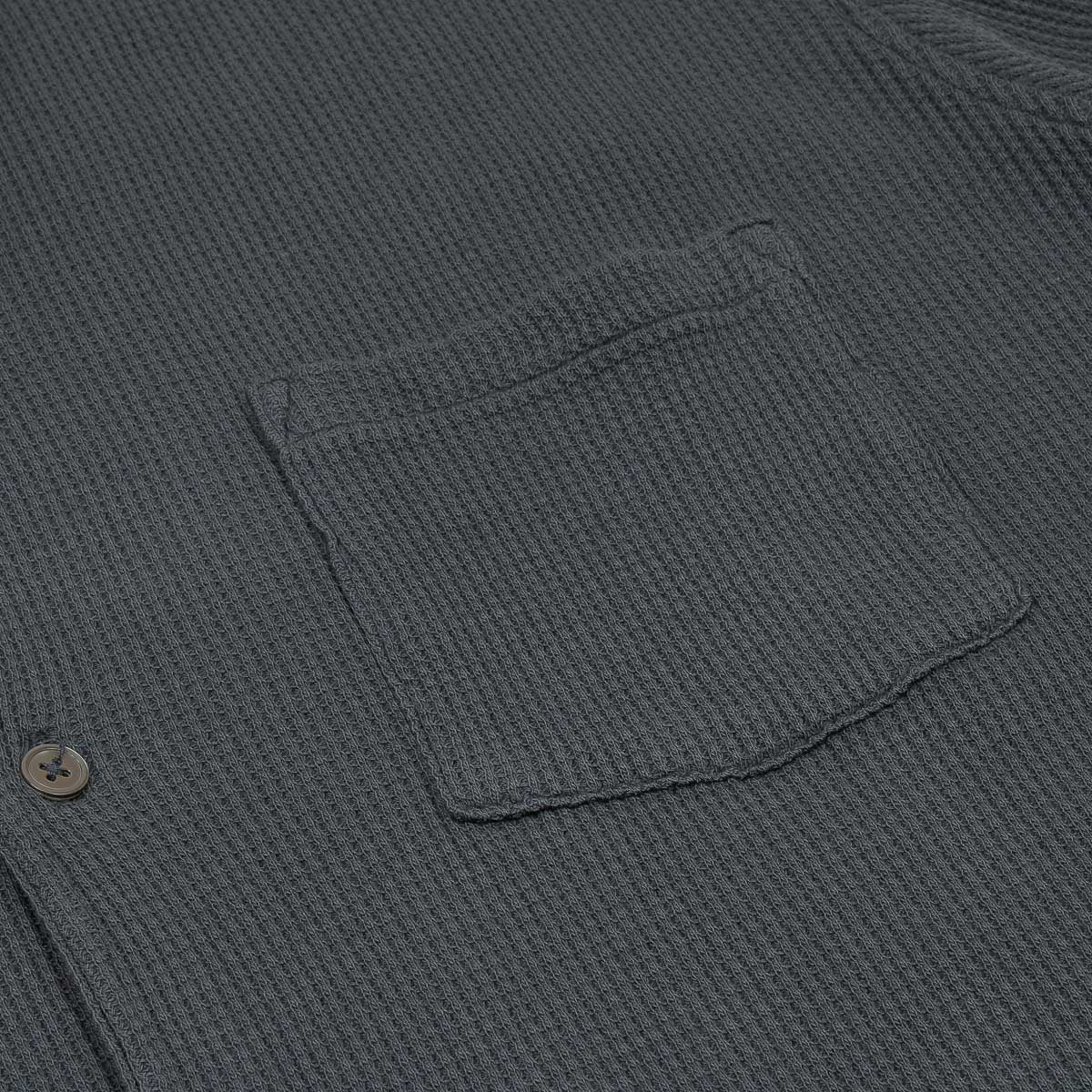 Waffle Polo Shirt - Thunder