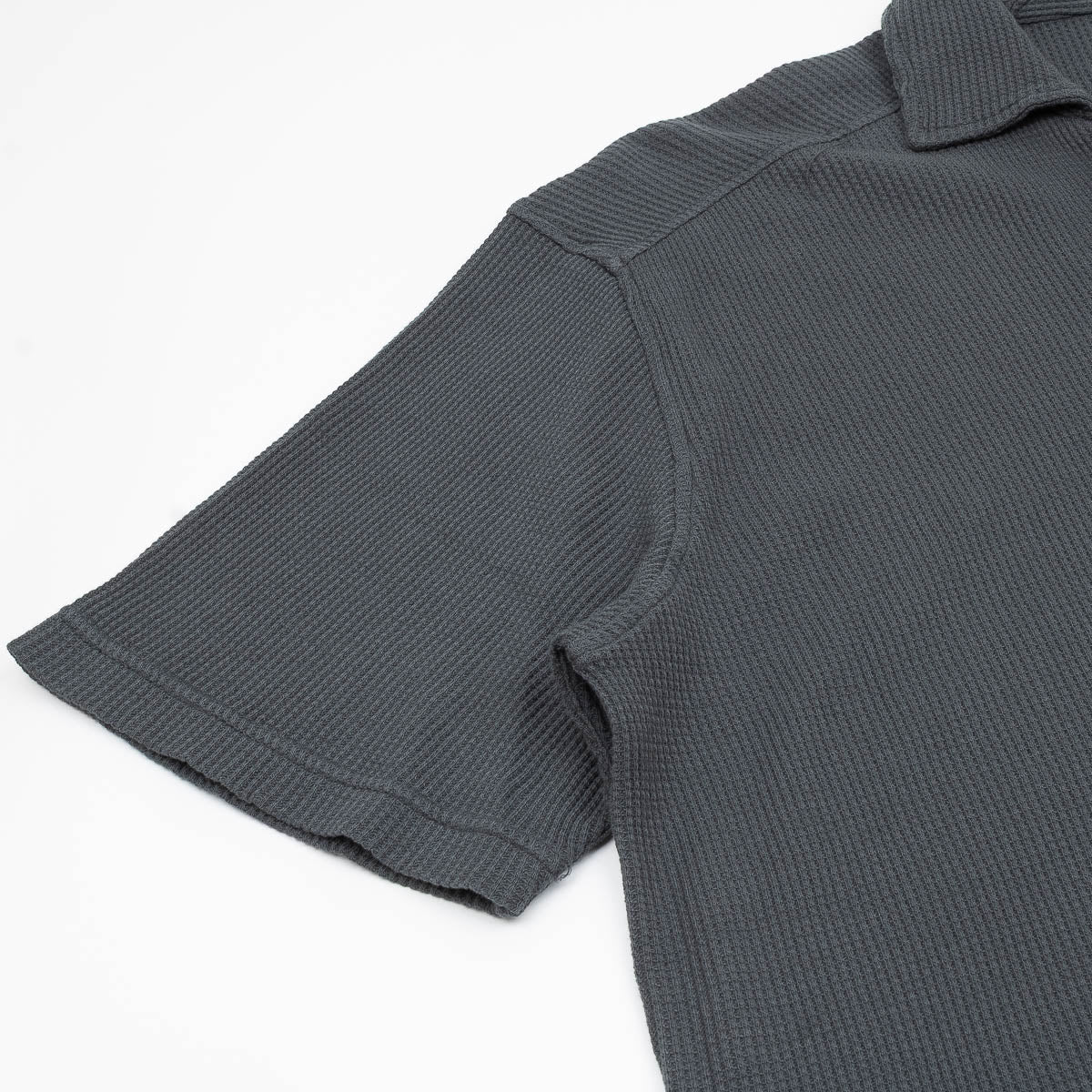 Waffle Polo Shirt - Thunder