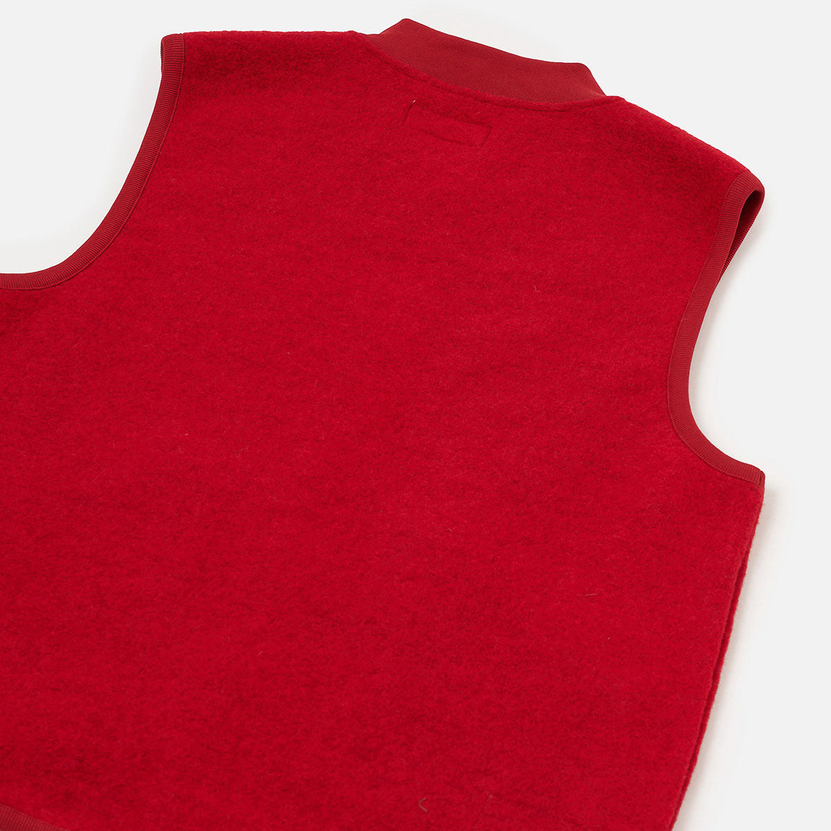 Zip Waistcoat - Scarlet Wool Fleece
