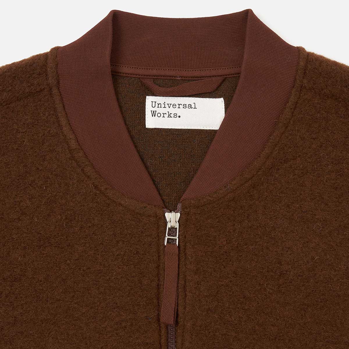 Zip Waistcoat - Cacao Wool Fleece
