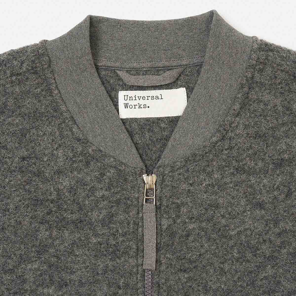 Zip Waistcoat - Grey Marl Wool Fleece