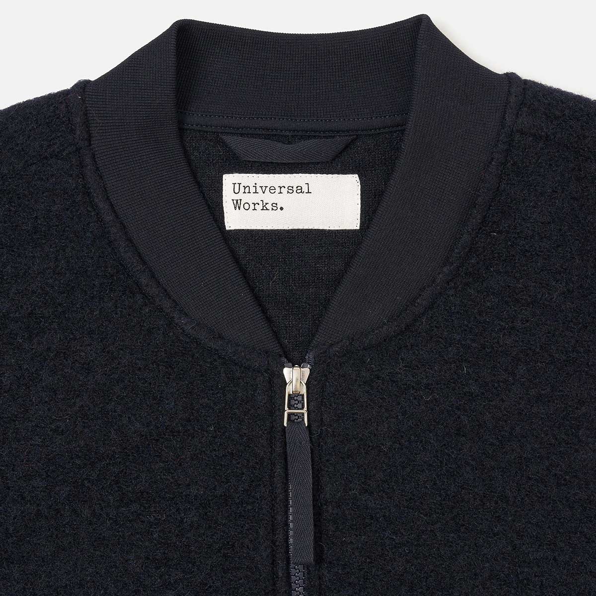 Zip Waistcoat - Navy Wool Fleece