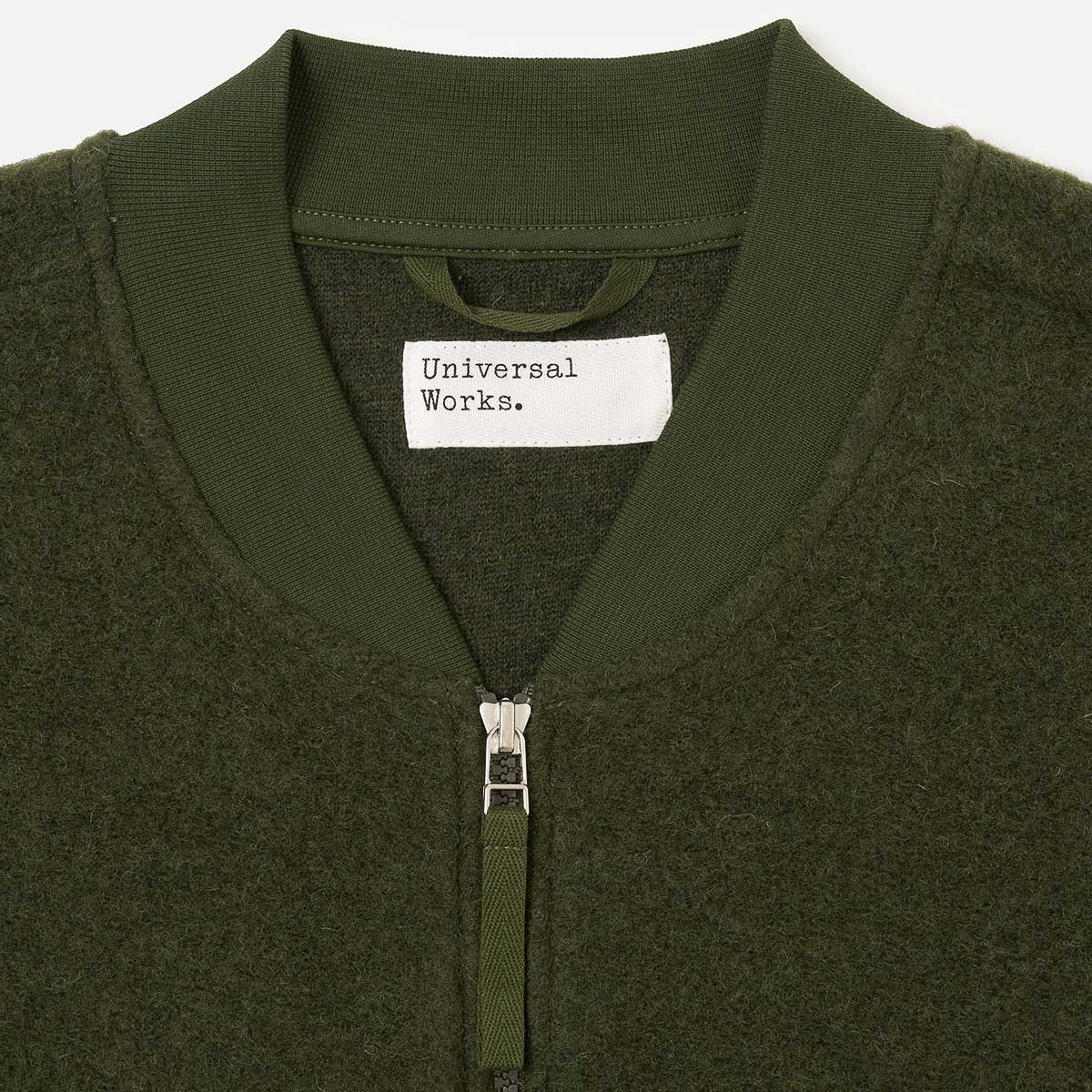 Zip Waistcoat - Olive Wool Fleece