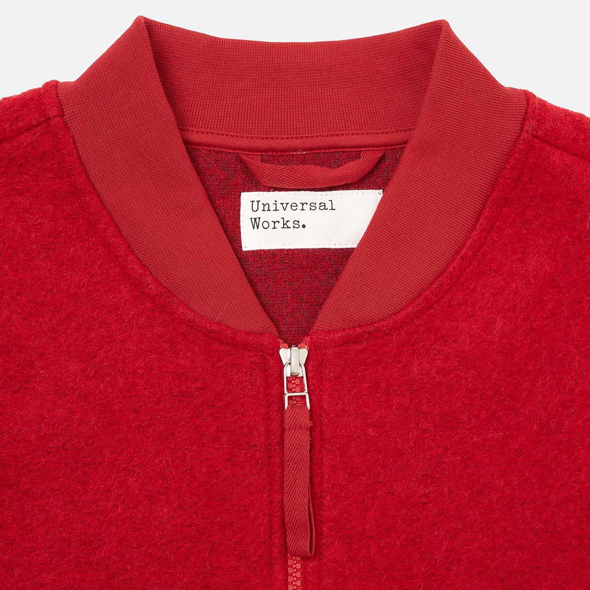 Zip Waistcoat - Scarlet Wool Fleece
