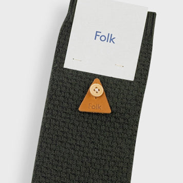 Waffle Sock - Dark Olive