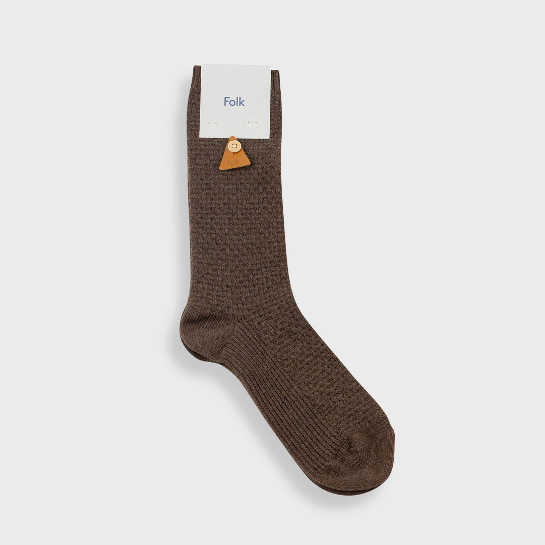Waffle Sock - Espresso