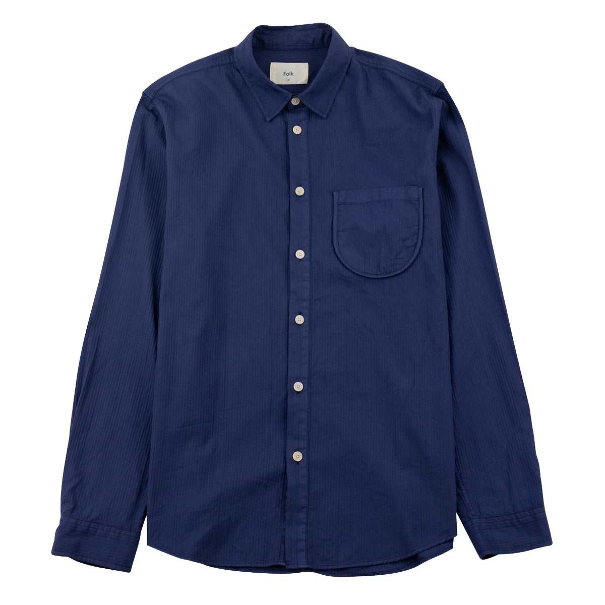 Herringbone Curve Shirt - Soft Navy