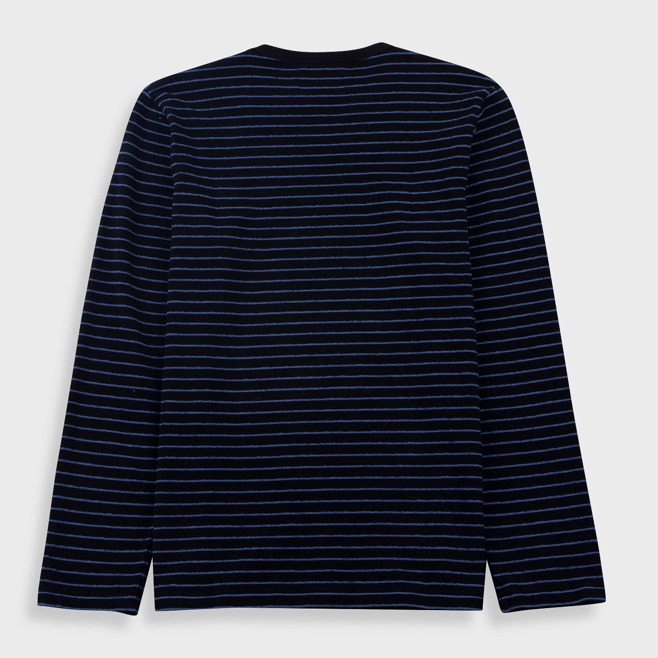 Textured Stripe T-Shirt - Black/Soft Blue