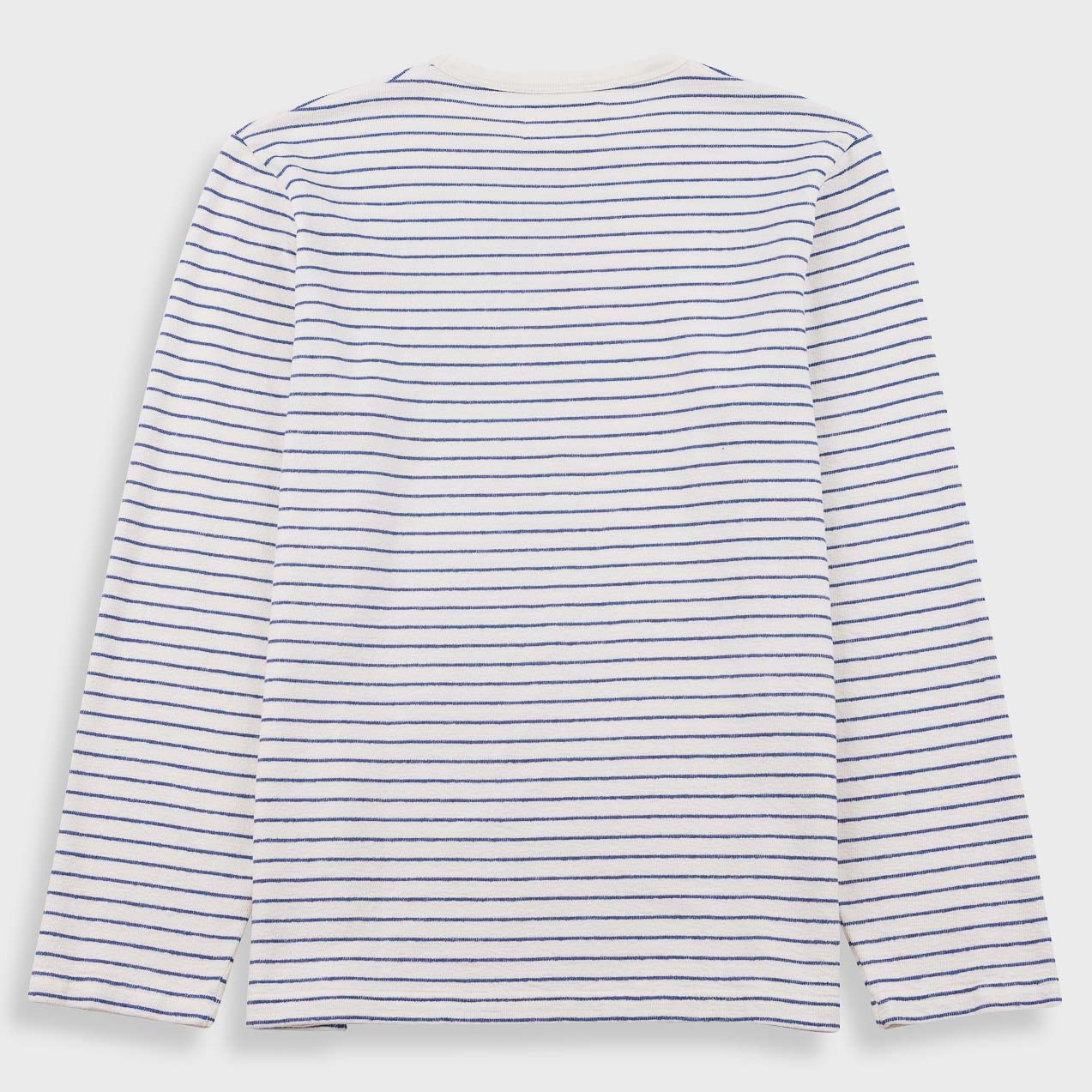 Textured Stripe T-Shirt - Ecru/Soft Blue