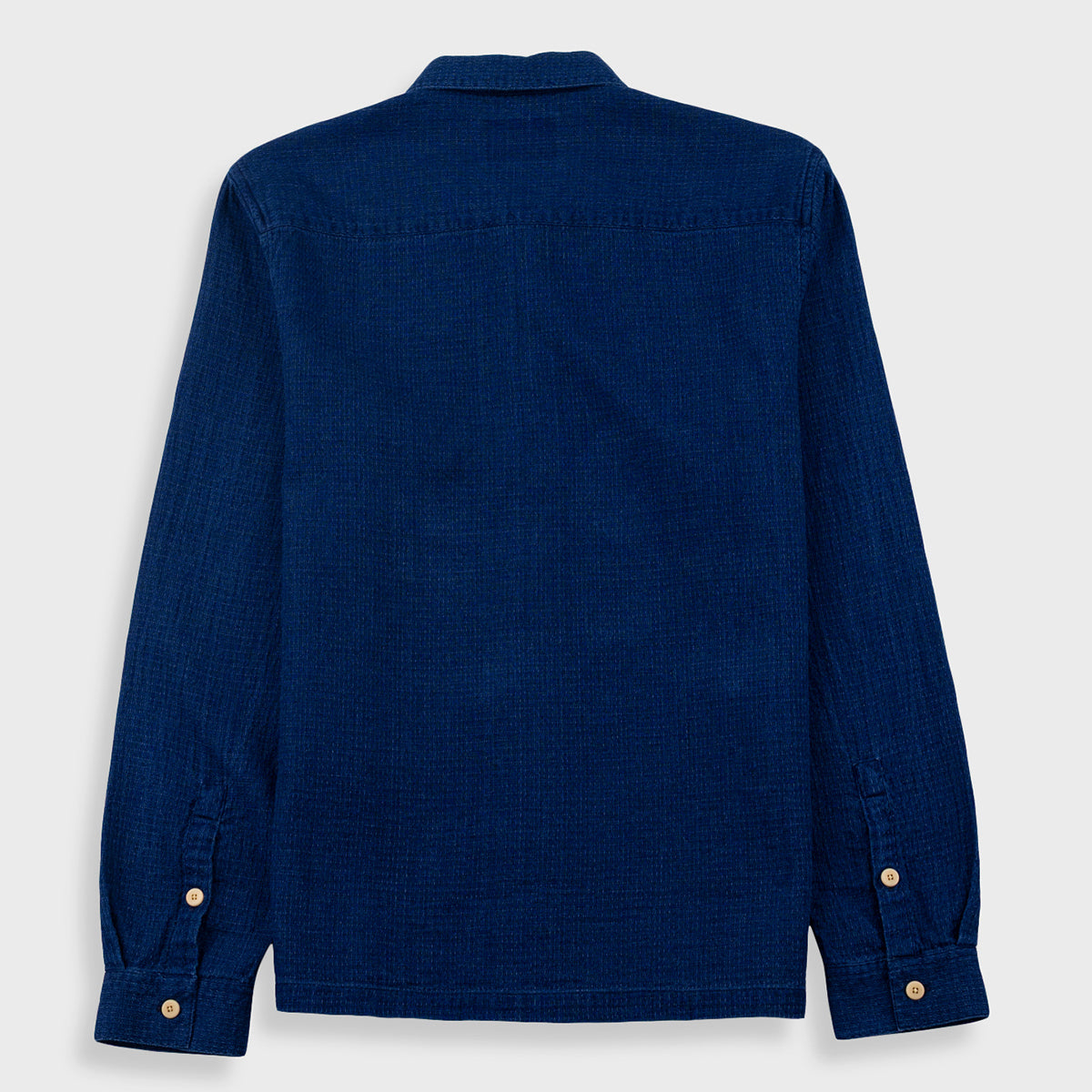 Patch Shirt - Indigo Basketweave