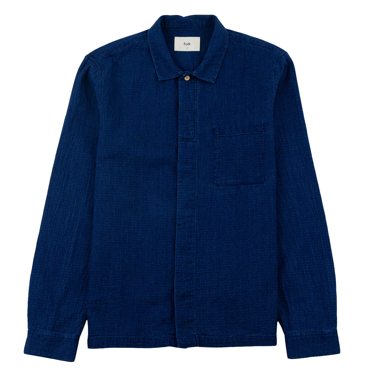 Patch Shirt - Indigo Basketweave