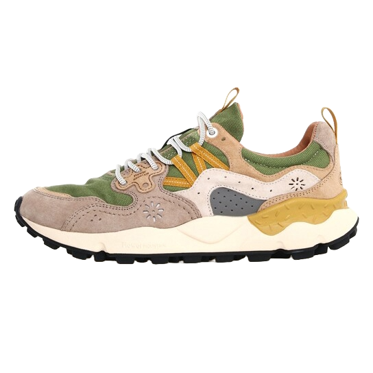 Yamano 3 Man Trainers - Military Green/Light Brown