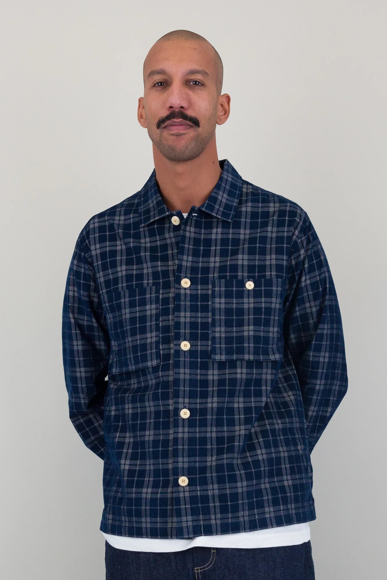 Patch Shirt - Indigo Multicheck