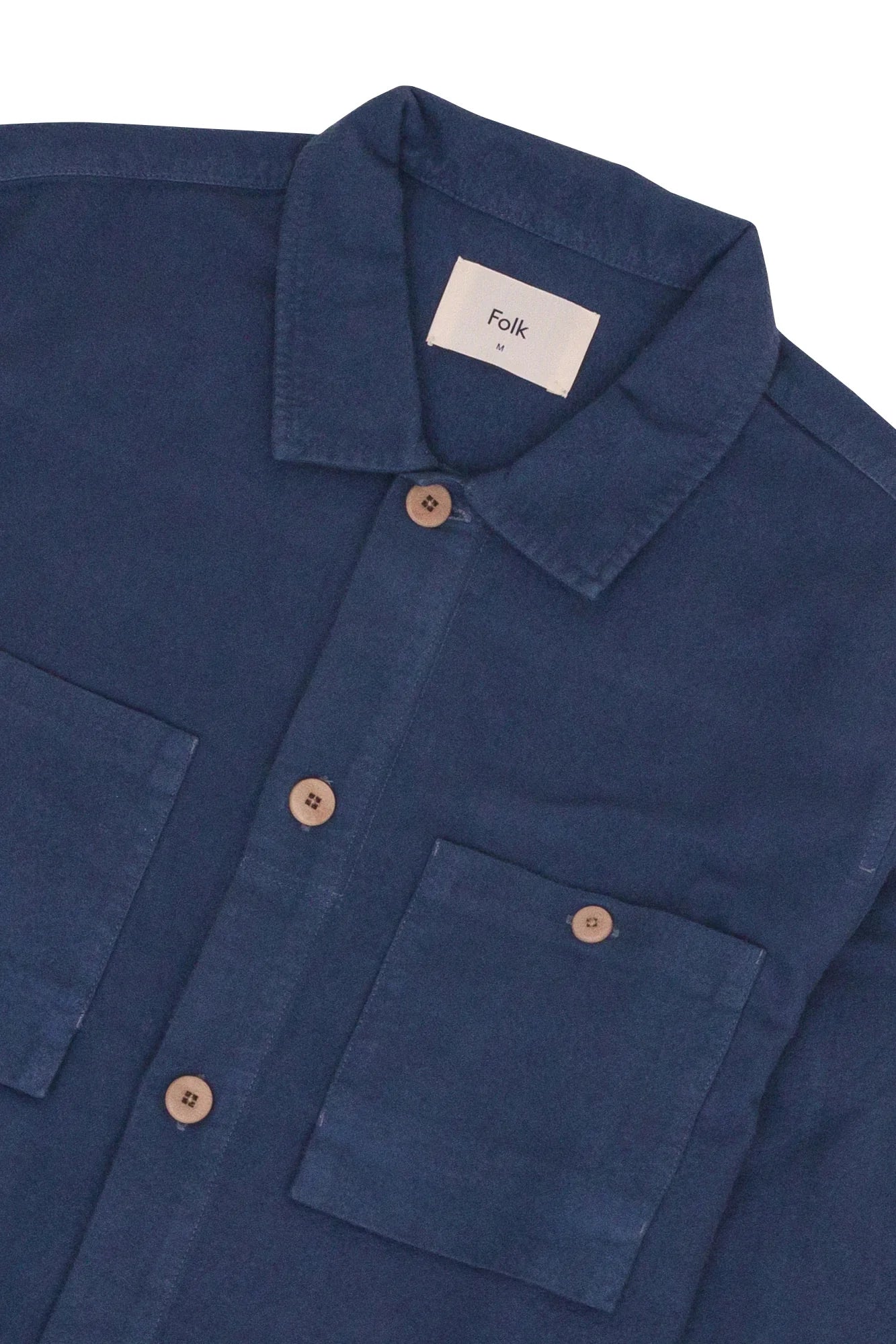 Patch Overshirt - Steel Blue Moleskin