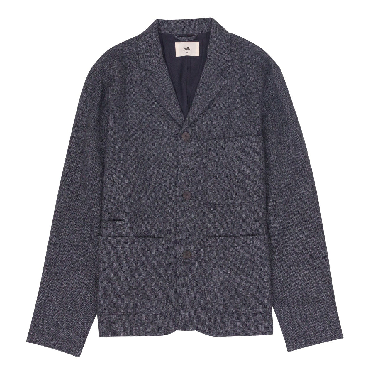 Wide Fit Blazer - Charcoal Wool Melange