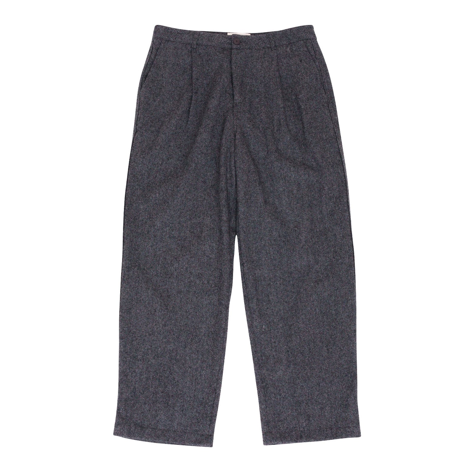 Wide Fit Trouser - Charcoal Wool Melange