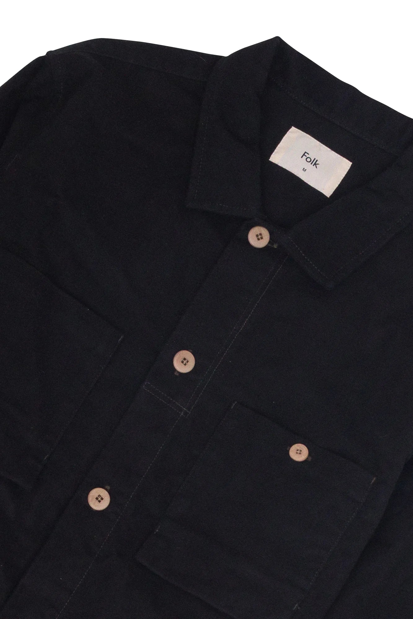 Patch Overshirt - Black Moleskin