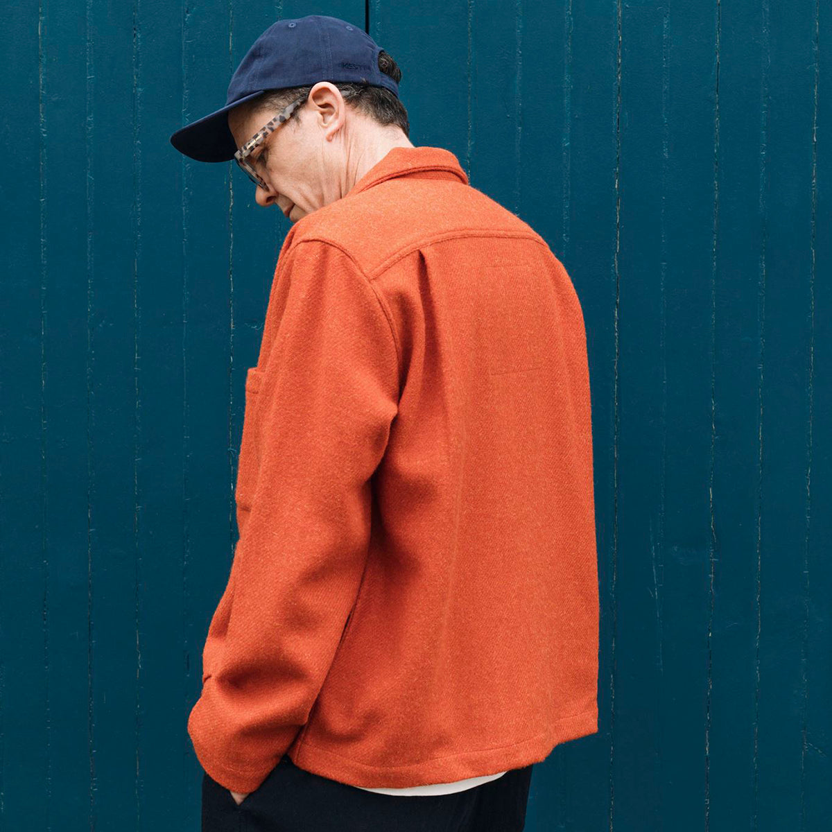 UW x Frontiers Ltd Edition Zip Overshirt - Orange Harris Tweed