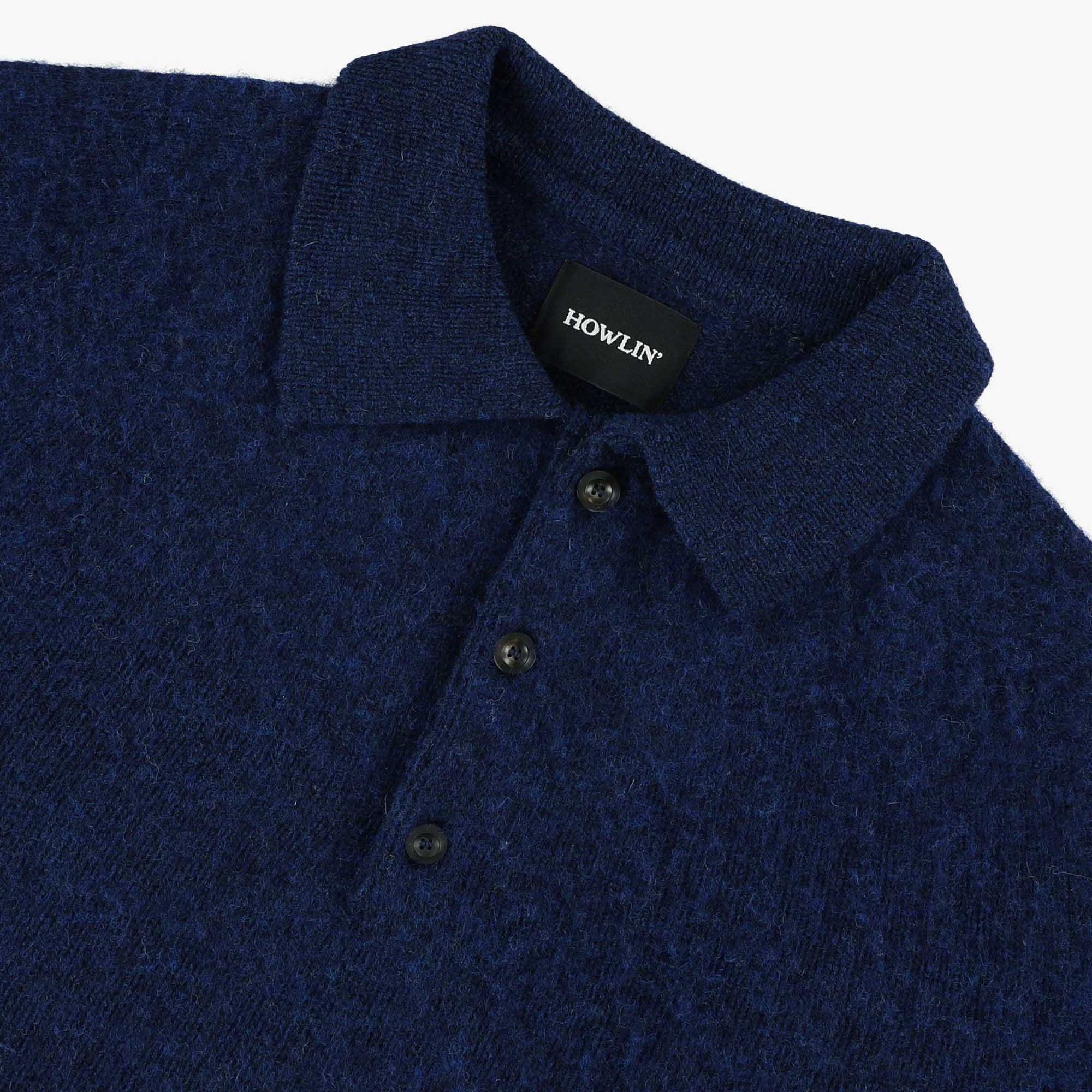 Ghost Pressure Wool Polo - Magic Blue