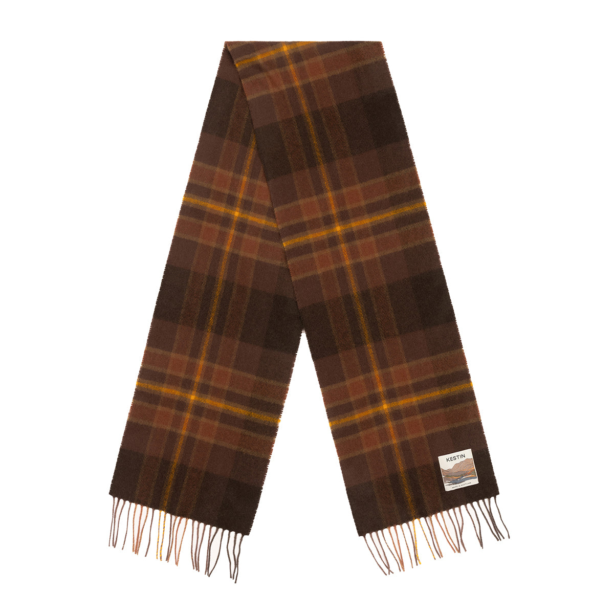 Gala Scarf - Peat Lambswool