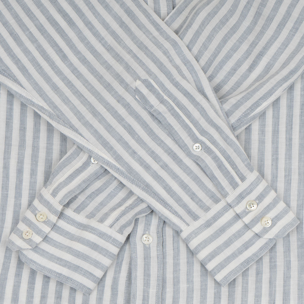 Paul Shirt 11018 - Grey & White Linen (#08)
