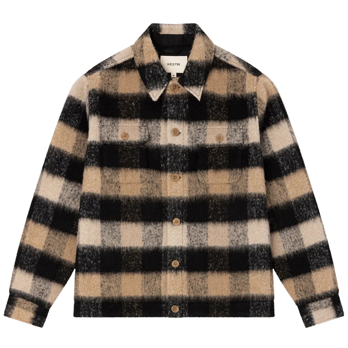 Haston Jacket - Black Brushed Check Wool Blend