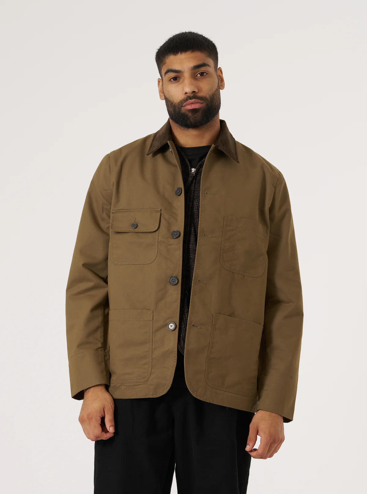 Merchant Jacket - Khaki Brushed Polytech
