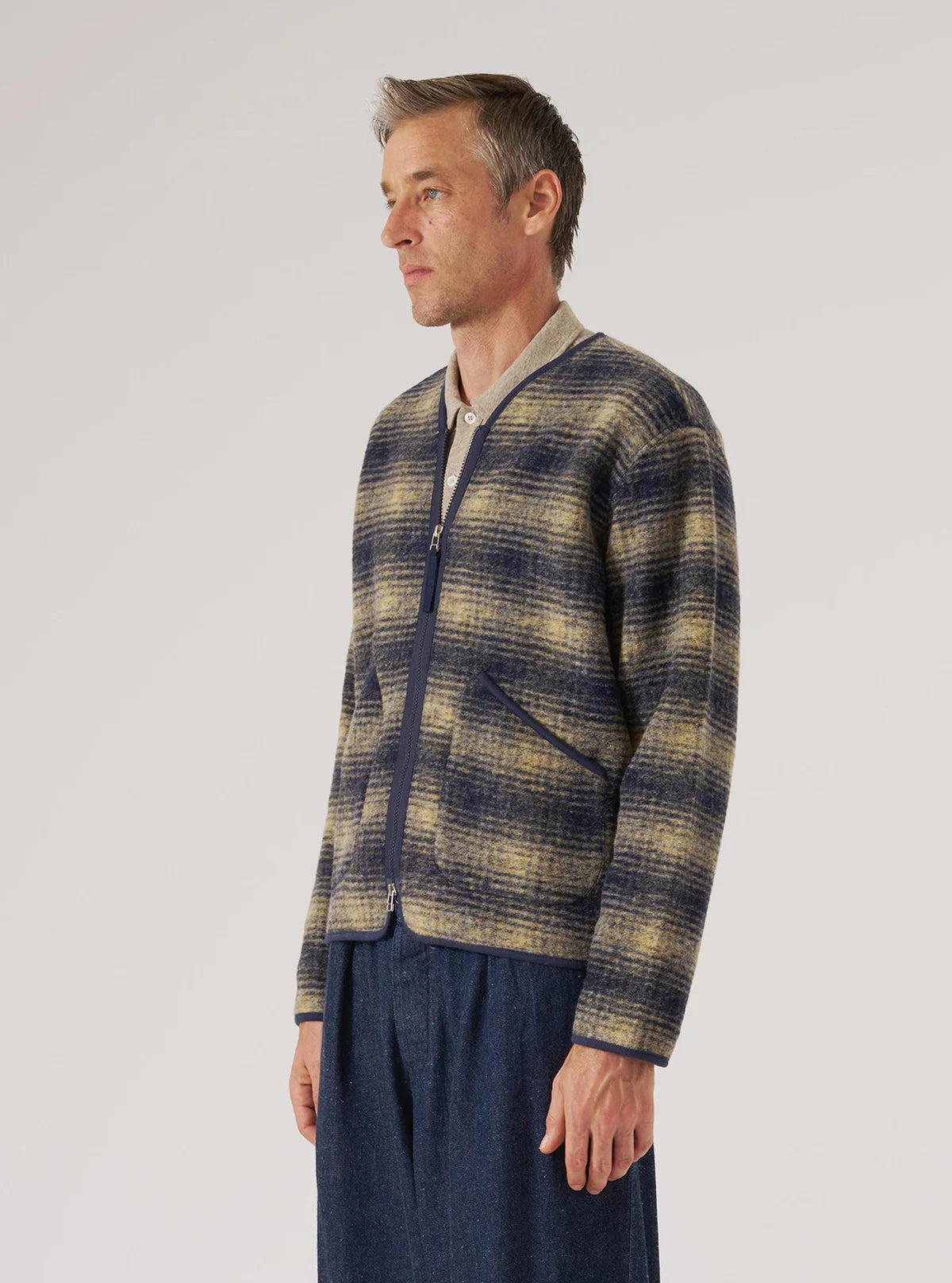 Zip Liner Jacket - Navy Uist Fleece