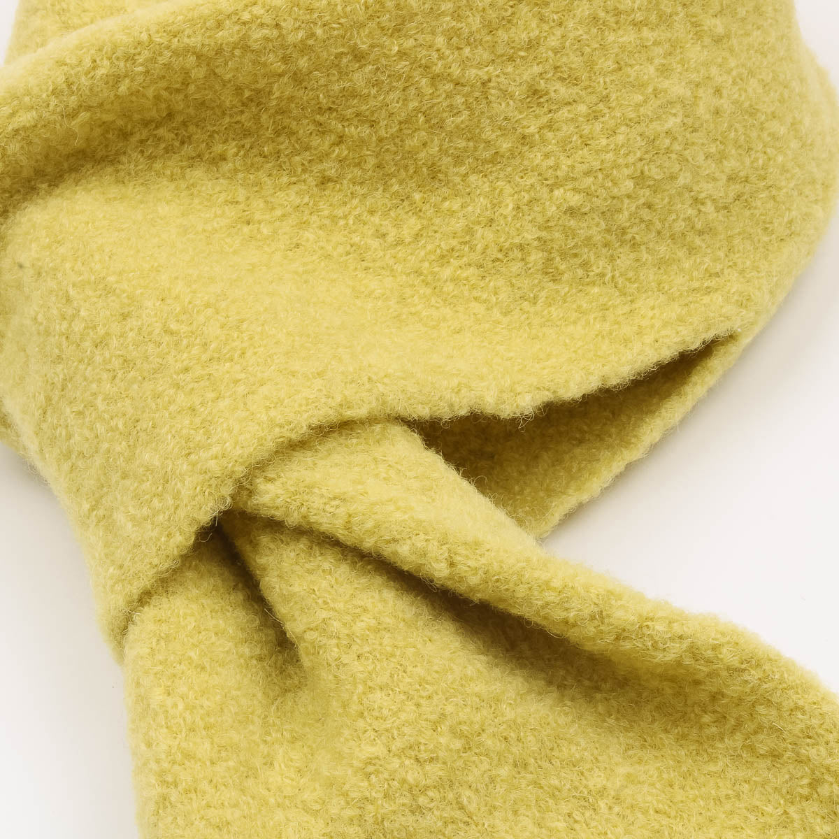 Alpaca Boucle Muffler Scarf - L.Yellow