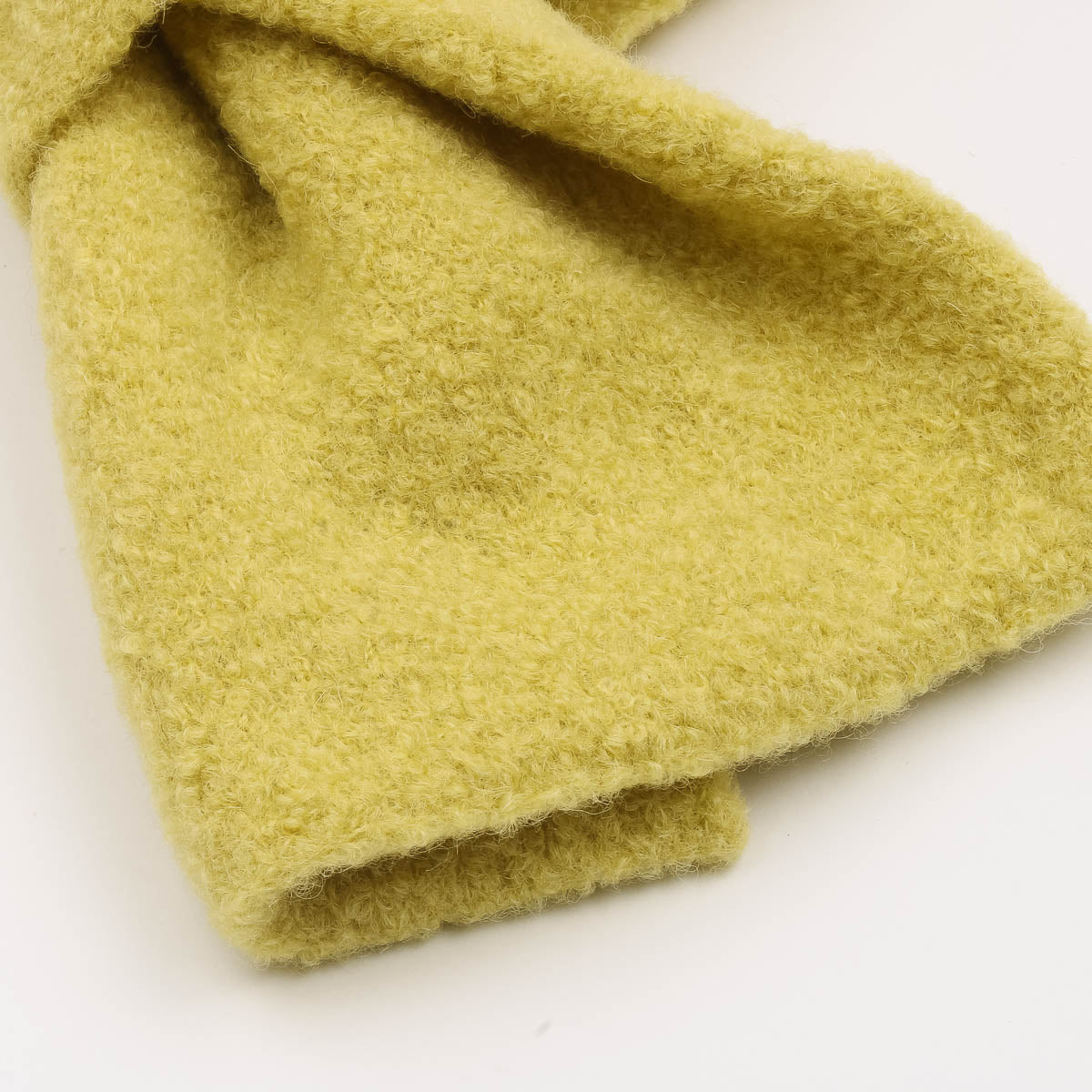 Alpaca Boucle Muffler Scarf - L.Yellow