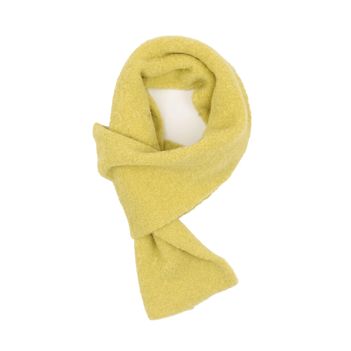 Alpaca Boucle Muffler Scarf - L.Yellow