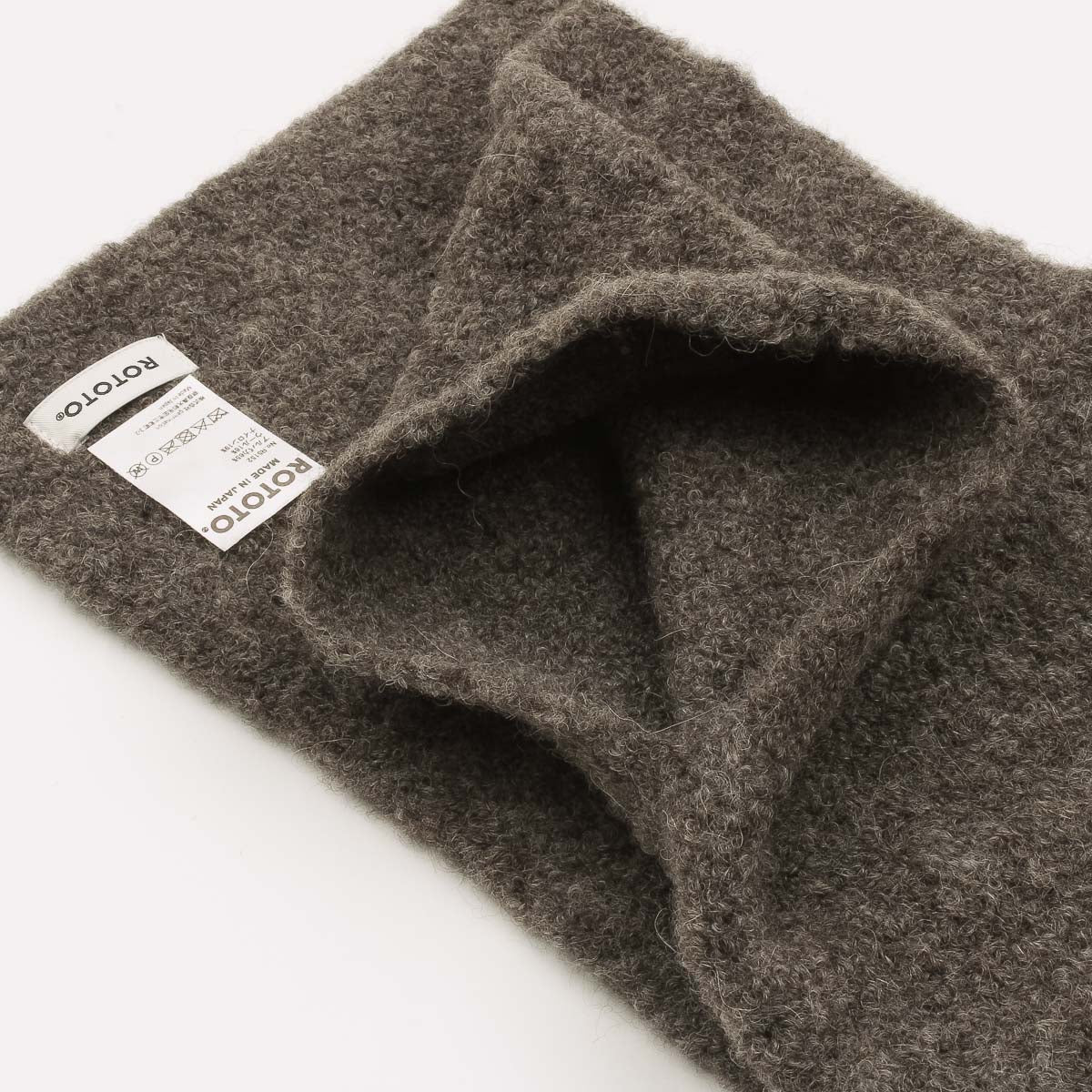 Alpaca Boucle Muffler Scarf - D.Gray