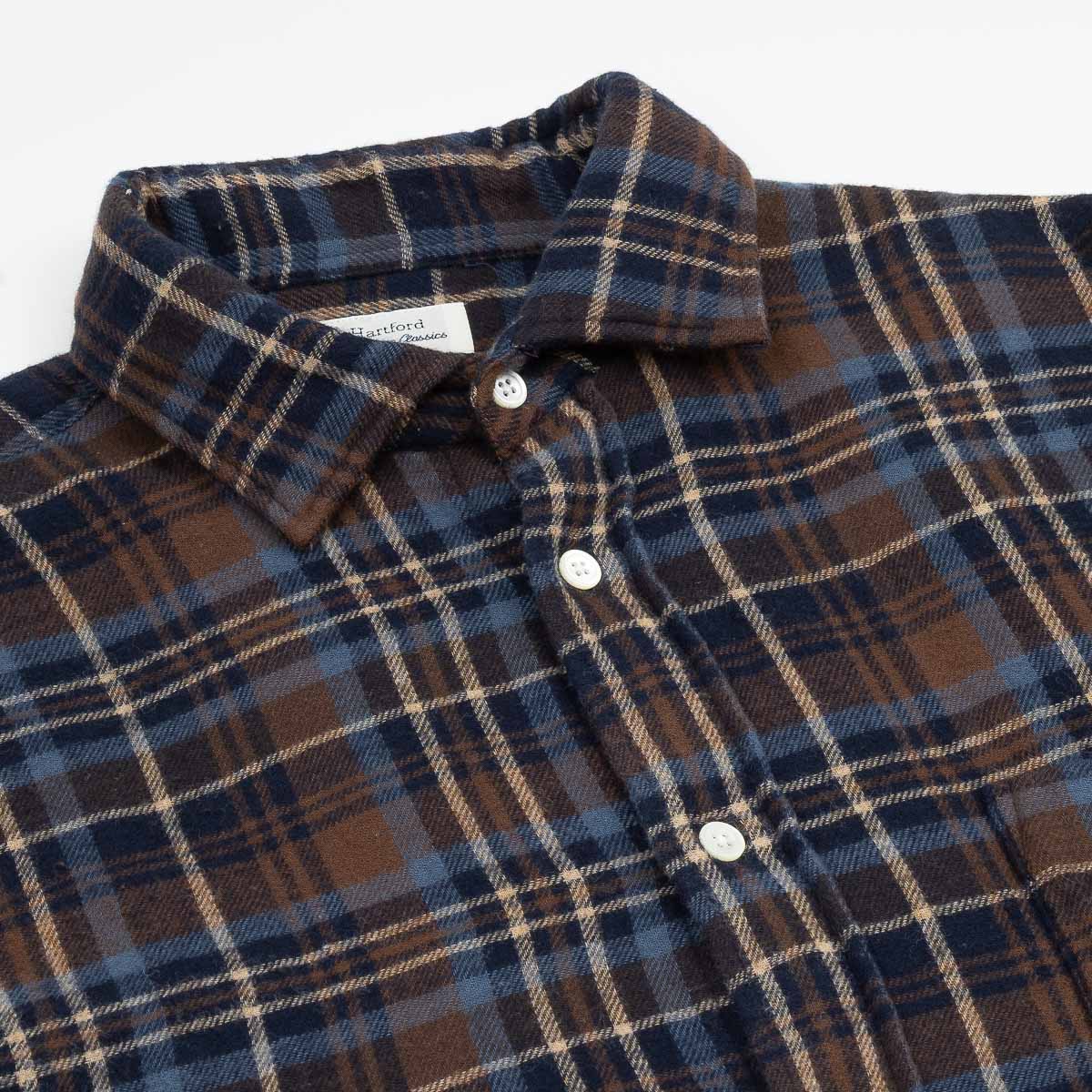 Paul Shirt 1029 - Double Face Brown & Blue (#01)