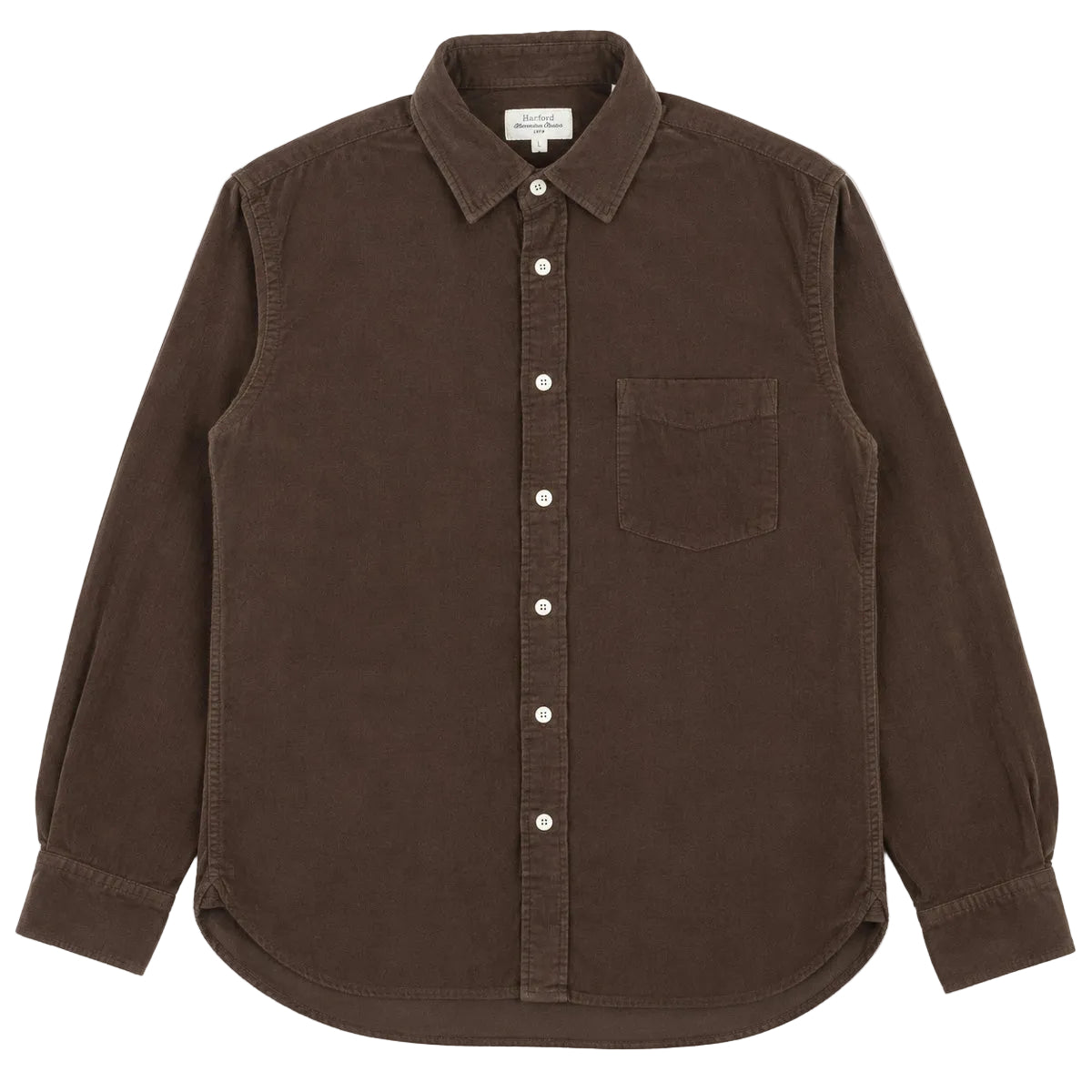 Paul Pat Shirt 1002 - Moka Babycord (#56)