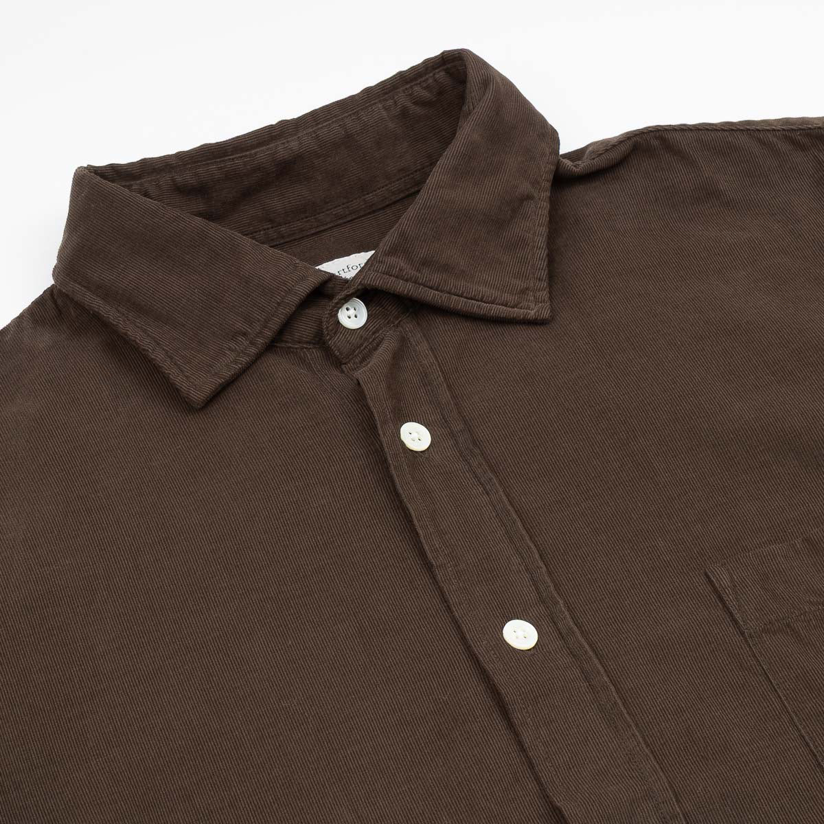Paul Pat Shirt 1002 - Moka Babycord (#56)