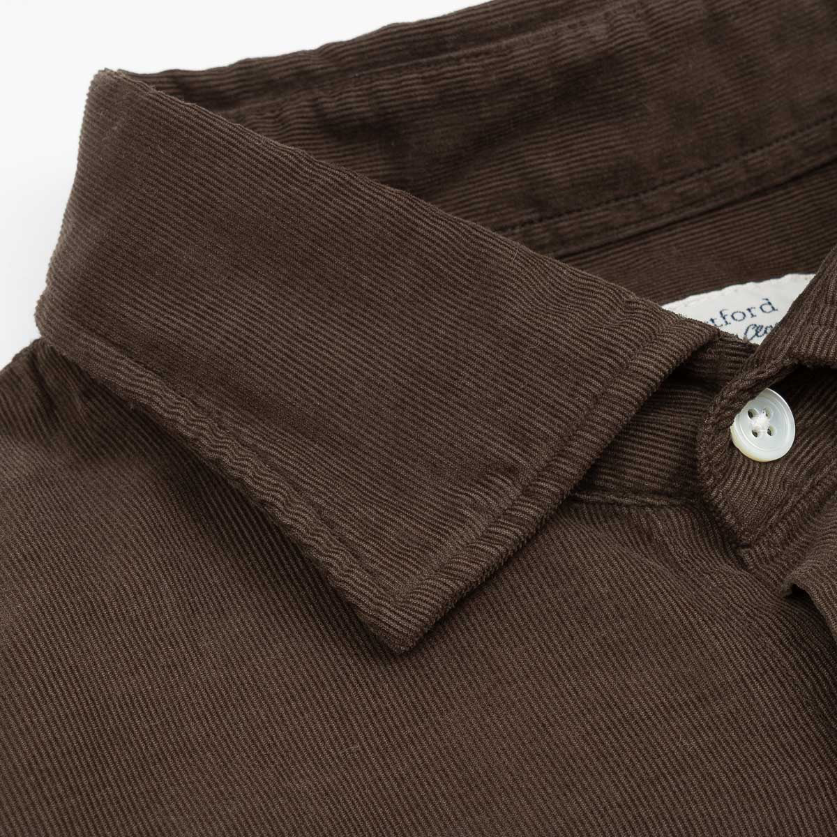Paul Pat Shirt 1002 - Moka Babycord (#56)