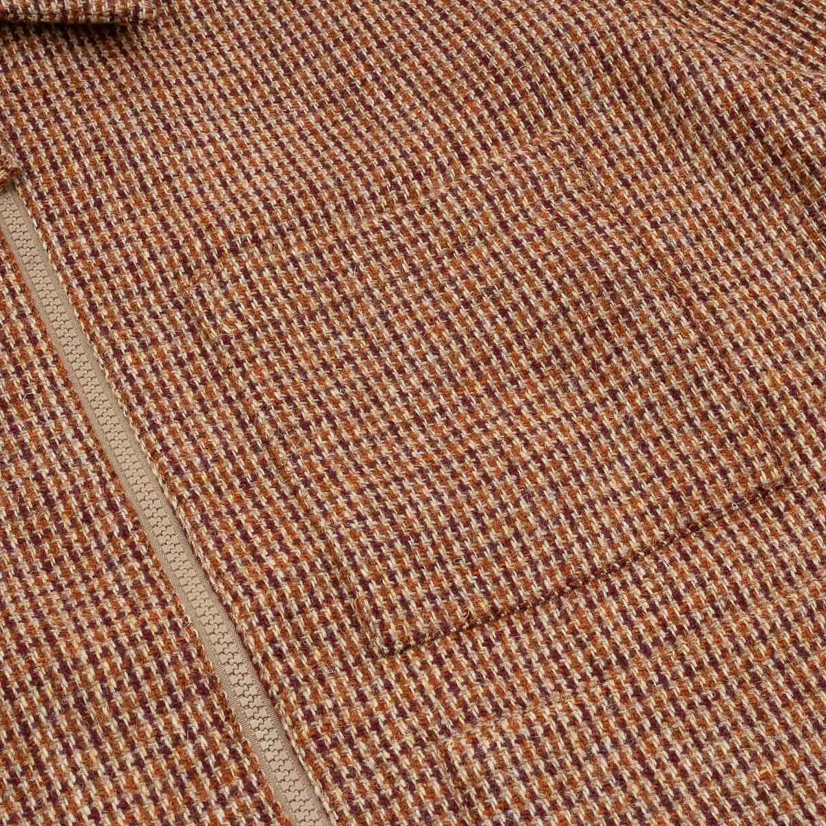 UW x Frontiers Ltd Edition Zip Overshirt - Rust Check Harris Tweed
