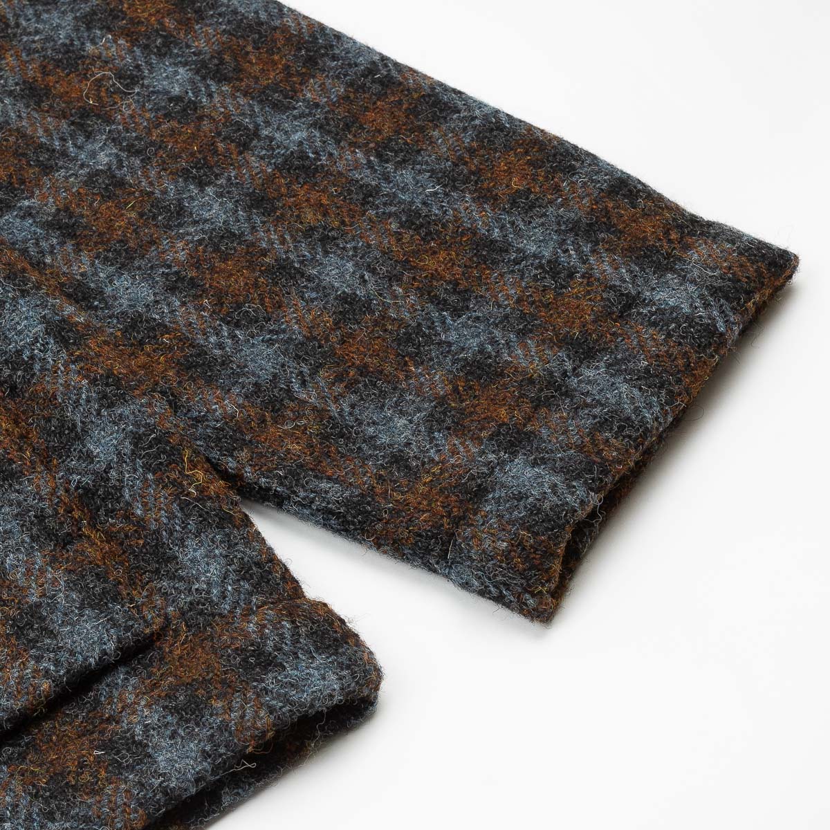 UW x Frontiers Ltd Edition Zip Overshirt - Brown/Grey Check Harris Tweed