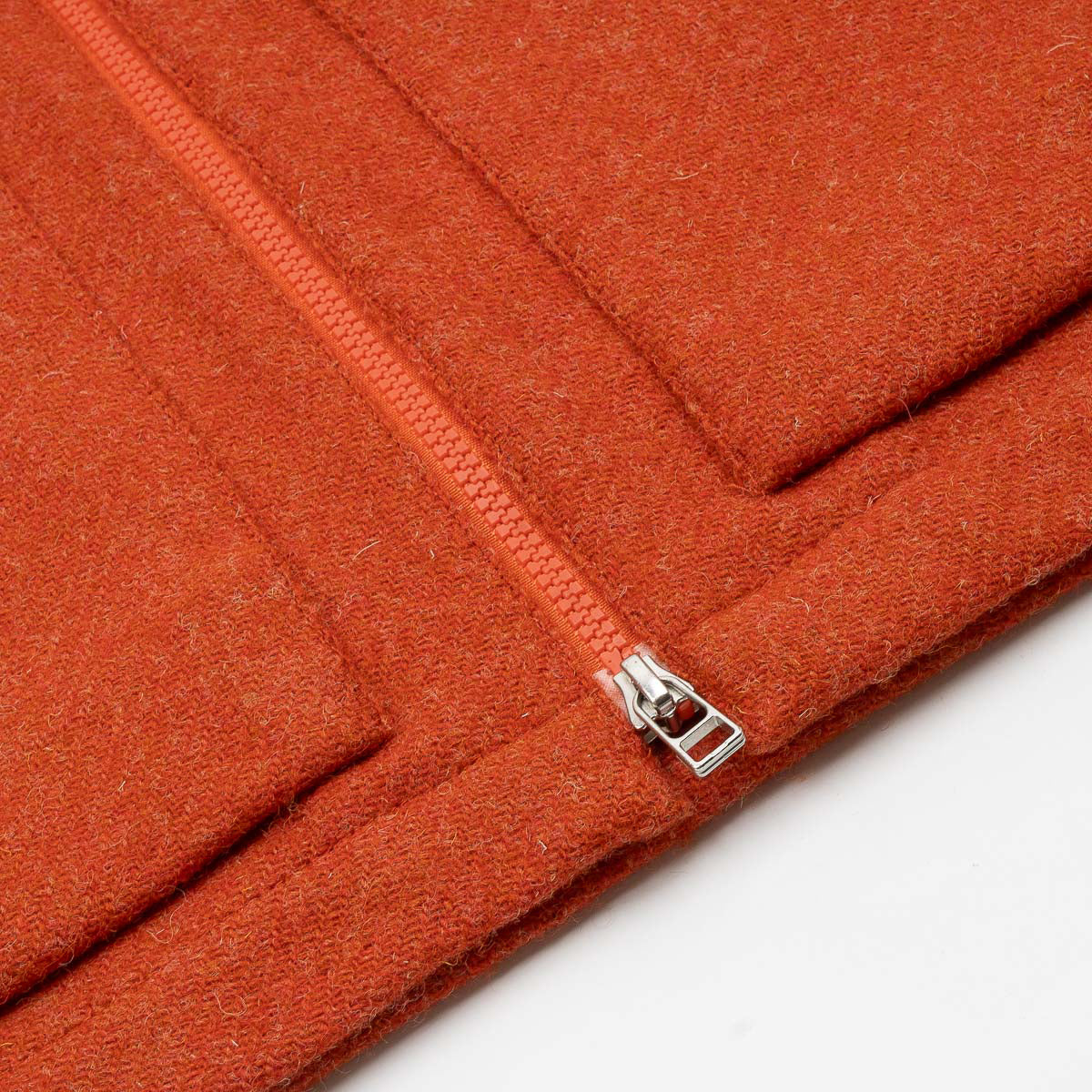 UW x Frontiers Ltd Edition Zip Overshirt - Orange Harris Tweed