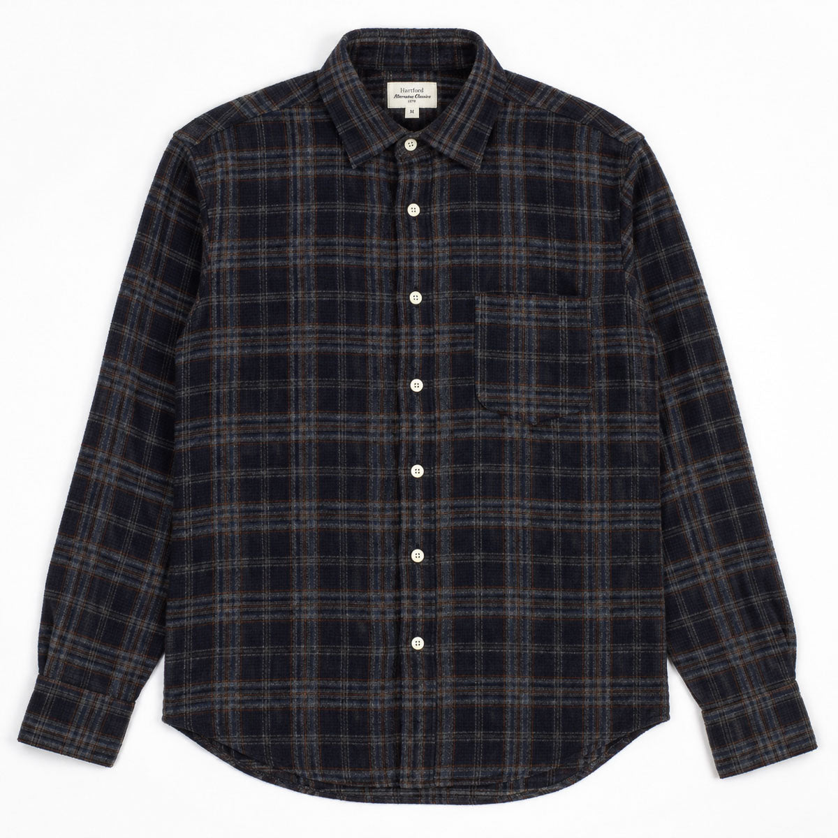 Paul Shirt 1021 - Navy Flannel (#03)
