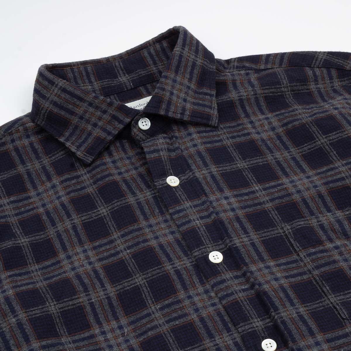 Paul Shirt 1021 - Navy Flannel (#03)