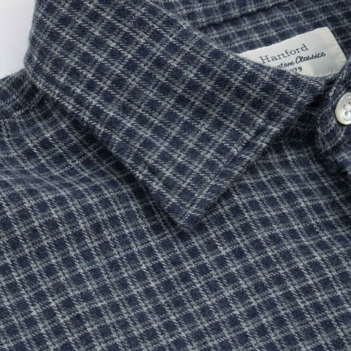 Paul Shirt 1020 - Navy Flannel (#04)