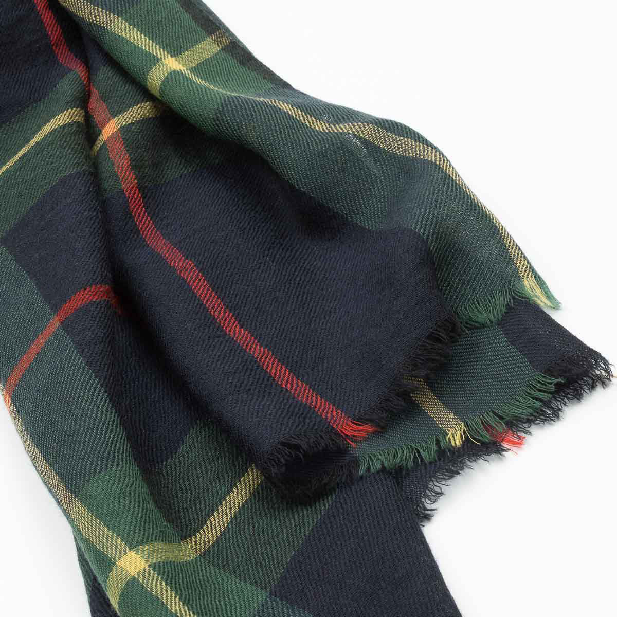 Tartan Scarf 6413 - Navy Black Green #05