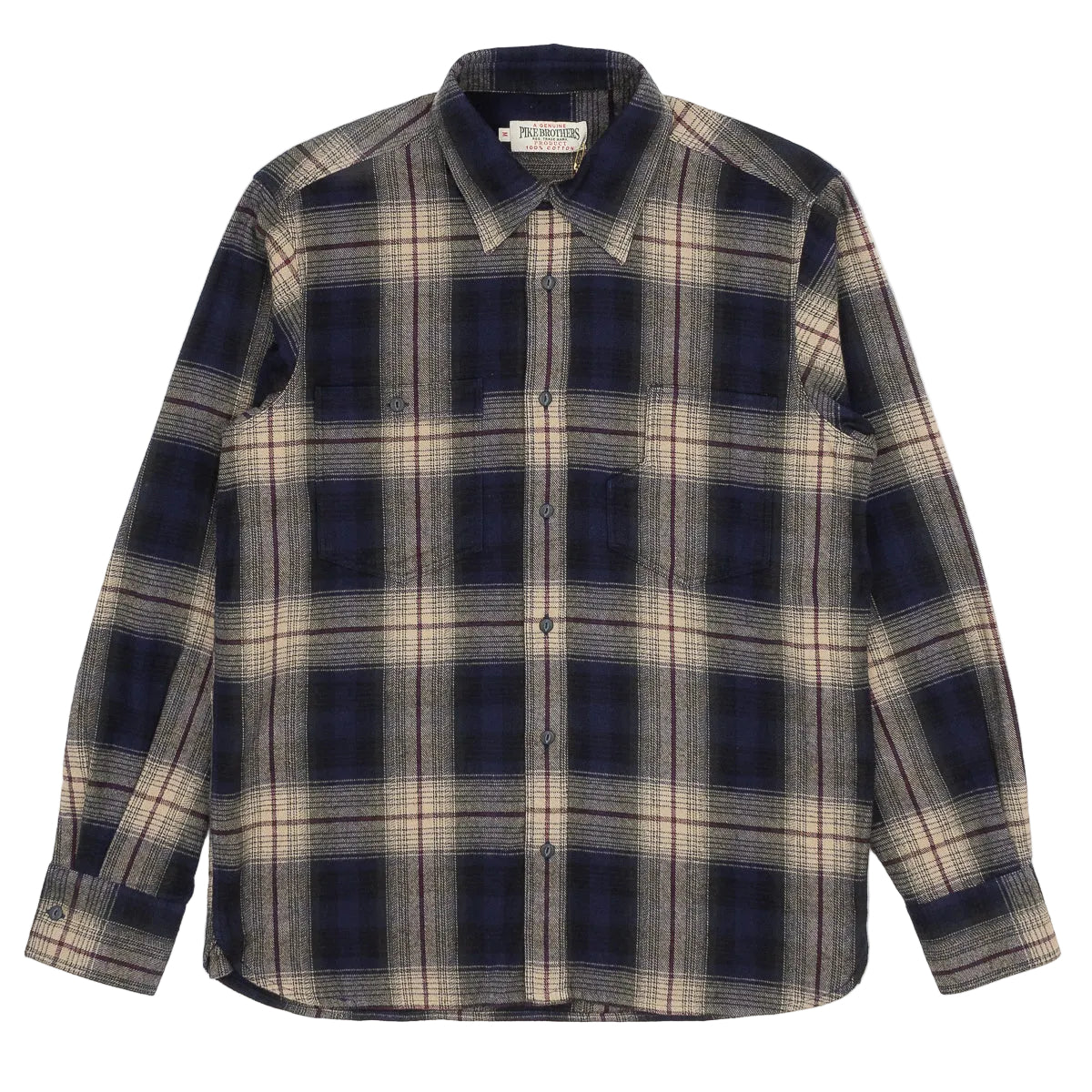 1937 Roamer Shirt - Blue/Beige Check Flannel